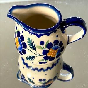 POLISH POTTERY 8 OZ CREAMER